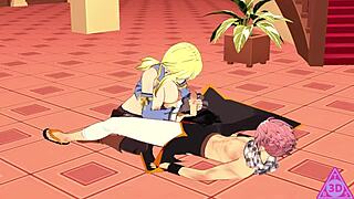 Lucy Natsu Hentai Blowjob and Cumshot Gameplay Uncensored