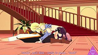 Lucy Natsu Hentai Blowjob and Cumshot Gameplay Uncensored