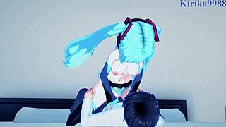 hatsune miku and kagamine rin have wild creampie sex
