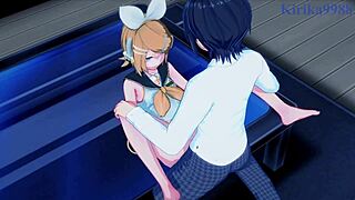 hatsune miku and kagamine rin have wild creampie sex