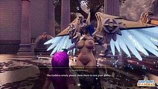 In EP5, the cute futanari EMISSARY gets her HUGE shaved PUSSY eaten in a sexy GANG BANG game.