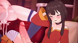 Megumin fucks Aqua's big ass.