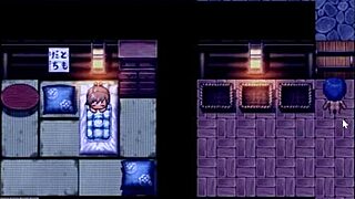 Can Natsuki handle the monster cock pouring cum deep in her womb in this hentai game?