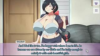 Rumi from mha in parody hentai game with massive facial and bukkake cumshot