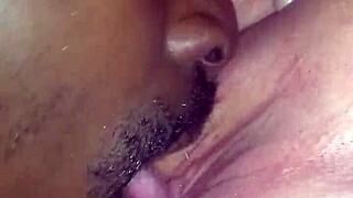 He licks mommy's pussy like it's his last meal, savoring every moment