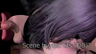 Dvojitý blowjob ve stylu 3D anime hentai