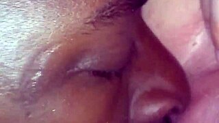 He licks mommy's pussy like it's his last meal, savoring every moment