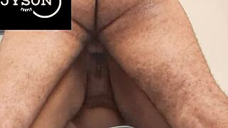 homemade chubby couple in intimate moments