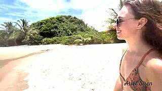 Outdoor Sex on Brazilian Beach, Amateur Vlog Sizzles!