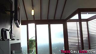 in the shower, a beautiful latina gives a pov handjob and blowjob, leading to a facial cumshot