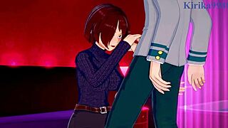 Watch Shino and Izuku have intense sex in My Hero Academia hentai?