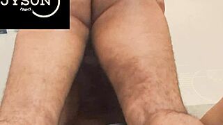 homemade chubby couple in intimate moments