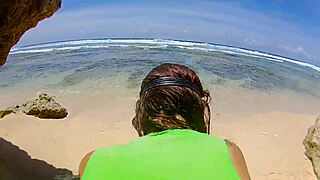 Passionate banging on paradise beach