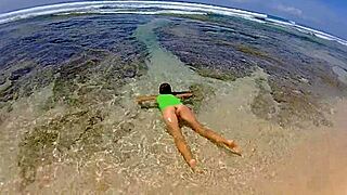 Passionate banging on paradise beach