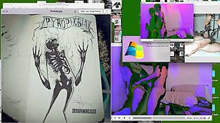 twink getting bareback on desk webcam