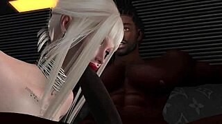 Black man fucks Latina woman in Second Life nightclub