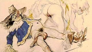 hey these vintage erotic illustrations from old cartoons are so cool