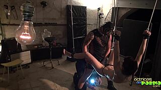 Masked Trio in Latex BDSM Orgy with Blowjobs