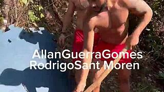 My students help arrange the tatame for training at my farm.