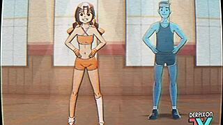 Eri-Chan Home Workout With Blowjob And Deepthroat By Derpixon