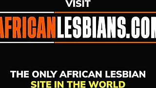 Curvy African Lesbian Couple Tribbing to Intense Orgasm