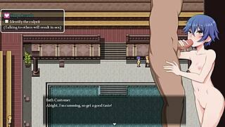 Detective girl helps inventor feel pussy sensation