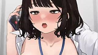 creampie cowgirl on phone with big tits in 3d hentai