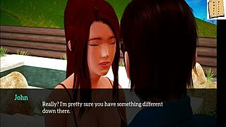 step into my new family game with teen redhead