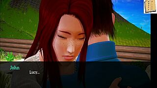 step into my new family game with teen redhead