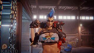 junker queen catches thief and dominates with rough sex