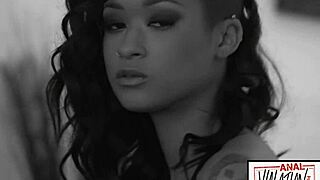 Skin Diamond, ebony hottie, rides huge cock in rough assfucking with cumshot