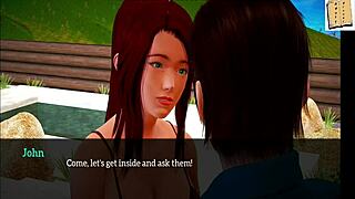 step into my new family game with teen redhead