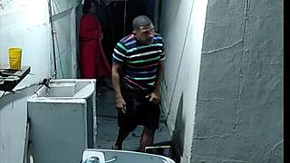 Neighbor Catches Me Naked Sweeping, Forces Me To Suck His Cock