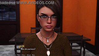 Hot rich brunette asks hard questions 😏