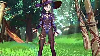 genshin impact 3d anime explores pregnant cum scenes