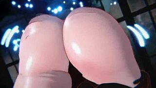 Ruan mei appears in this anime hentai scene.