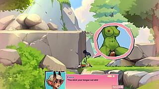 yo, young orc girl face-sits lucky boy in game!