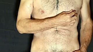 gay man exposes cock and jerks off