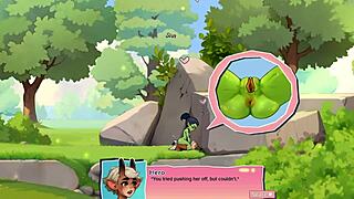 yo, young orc girl face-sits lucky boy in game!