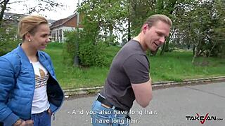 Petite Czech sweetie banged hard in moving van backseat