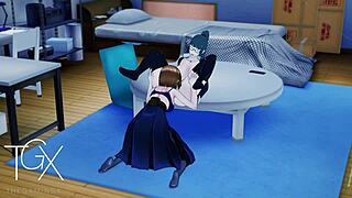 Nobara and Maki get into steamy lesbian action in Jujutsu Kaisen hentai.