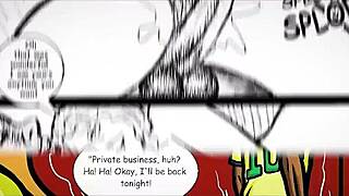 Pawg stripper performs striptease with clothes ripped in anime hentai