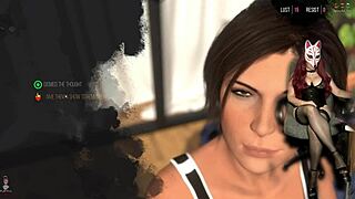 Sexy cosplayer plays Croft adventures in shower