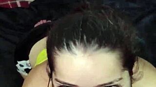 Fresh from shower, White Moon dives for deepthroat and facial.