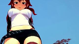 Eris catches Roxy fucking and joins in Mushoku Tensei