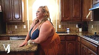 Blvck Rose Caulk fixes BBW Veronica Jasmine's tight hole with skill