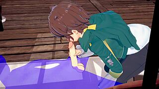 i can’t get enough of kazuma’s blowjob with cum everywhere.