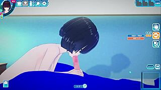 Anime girl with huge tits has sex