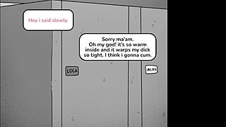 Hot Cheating Milf Janitor Teaches Shy Boy Public Washroom Sex