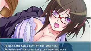 Beautiful teacher can't disobey, revealing hidden masochism and lust behind glasses